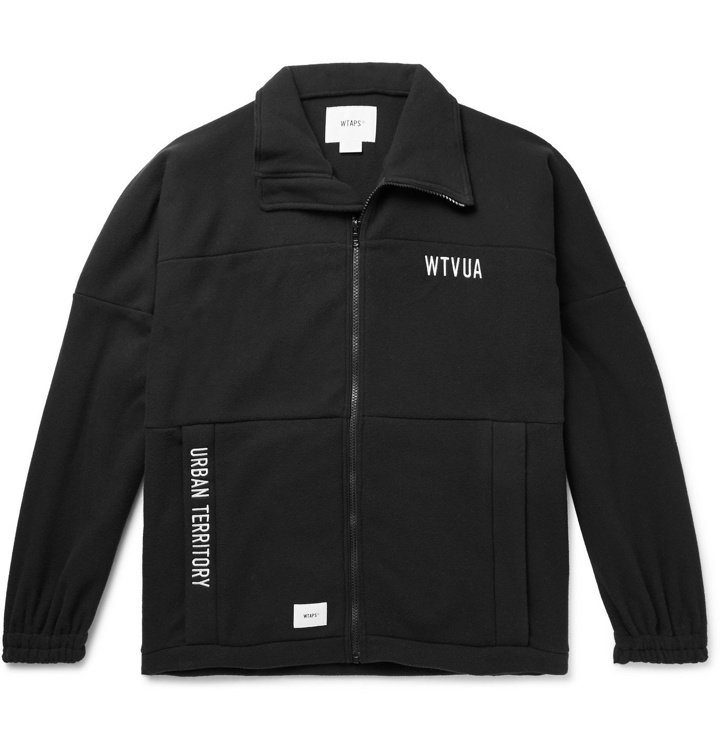 Photo: WTAPS - Forester Logo-Appliquéd Embroidered Fleece Zip-Up Sweatshirt - Black