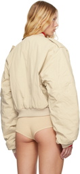 Entire Studios Beige A-4 Bomber Jacket