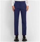 Alexander McQueen - Pink Slim-Fit Wool and Mohair-Blend Suit Trousers - Blue