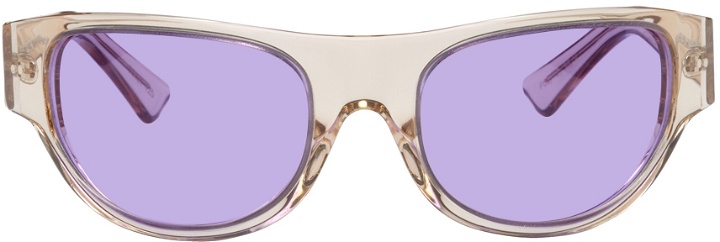 Photo: RETROSUPERFUTURE Beige & Purple Reed Sunglasses