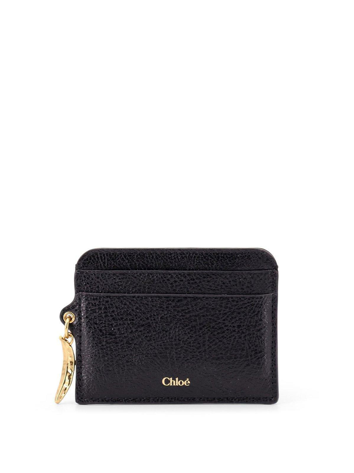 Chloé Black Alphabet Zip Card Holder Chloe