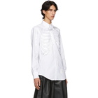 Thom Browne White Skeleton Point Collar Shirt