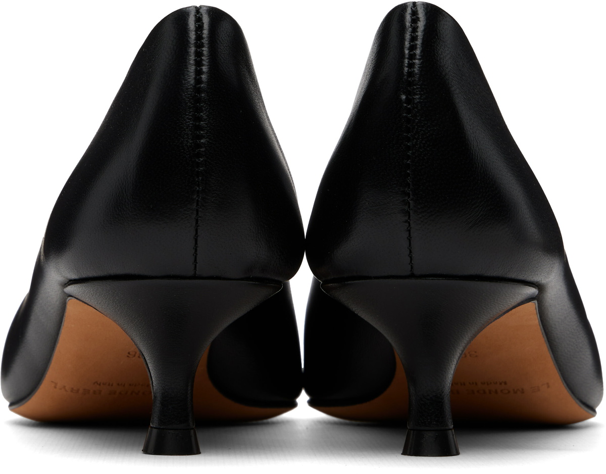 Le Monde Beryl Black Babouche Kitten Heels