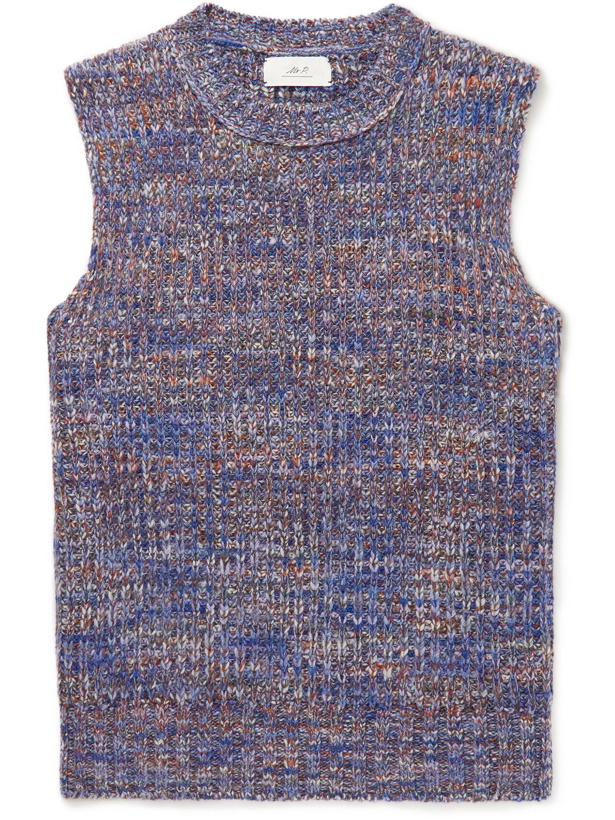 Photo: Mr P. - Ribbed-Knit Sweater Vest - Blue