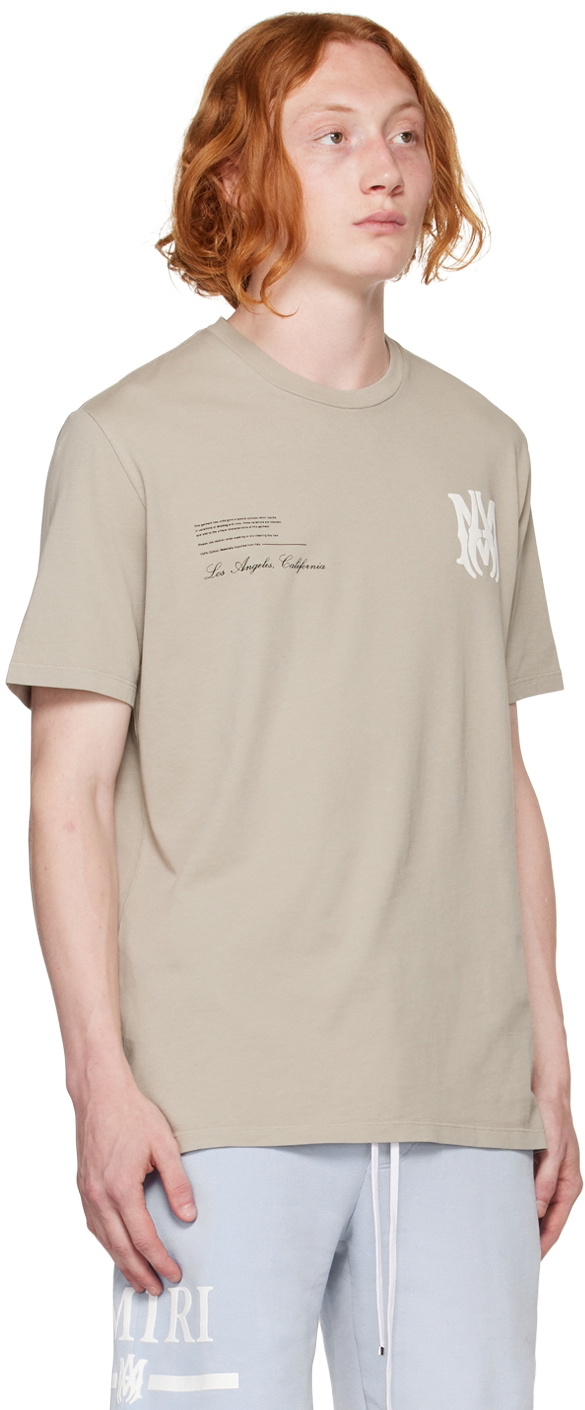 AMIRI Taupe Military Specs Stencil T-Shirt Amiri