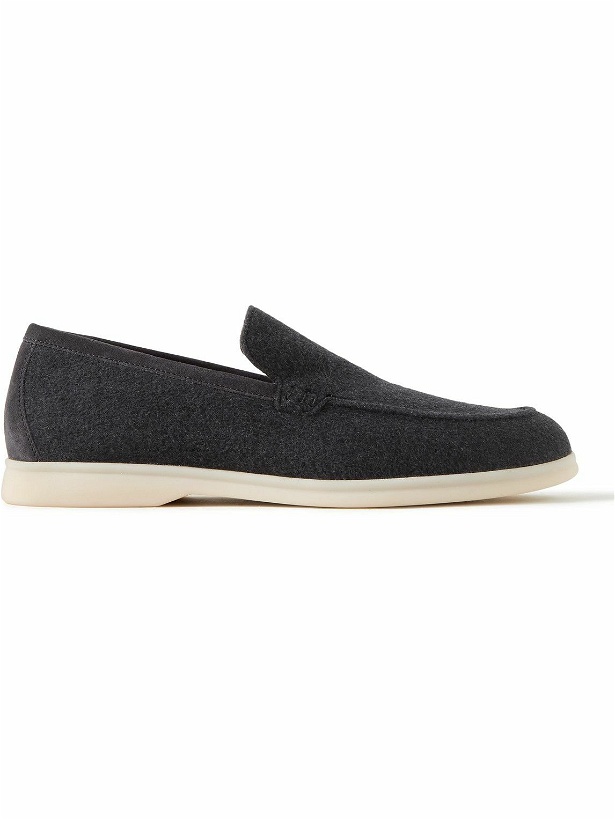 Photo: Loro Piana - Summer Walk Suede-Trimmed Storm System® Cashmere Loafers - Black