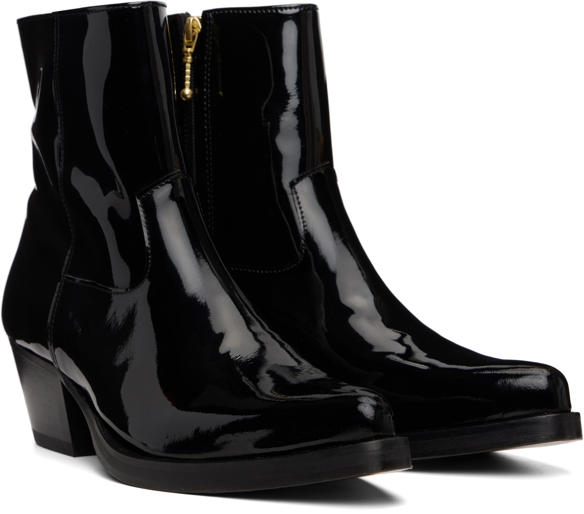 Ernest W. Baker Black Western Boots