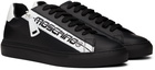 Moschino Black Zip Logo Sneakers