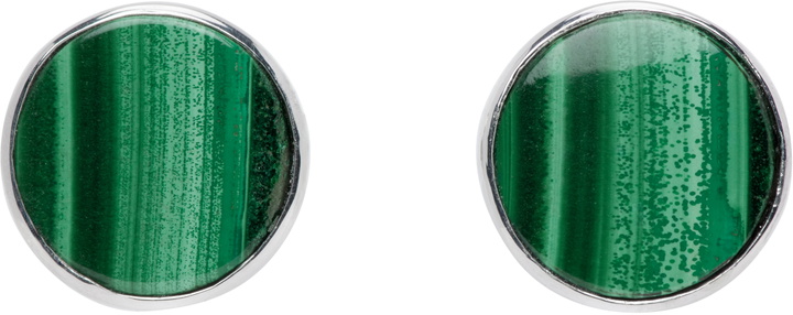 Photo: VEERT White Gold 'The Malachite Circle' Earrings
