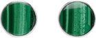 VEERT White Gold 'The Malachite Circle' Earrings
