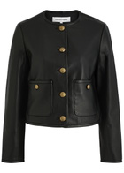 Veronica Beard Andrea Leather Jacket Black