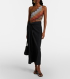 Missoni One-shoulder lamé crop top