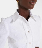 Dolce&Gabbana Cotton-blend tweed shirt midi dress