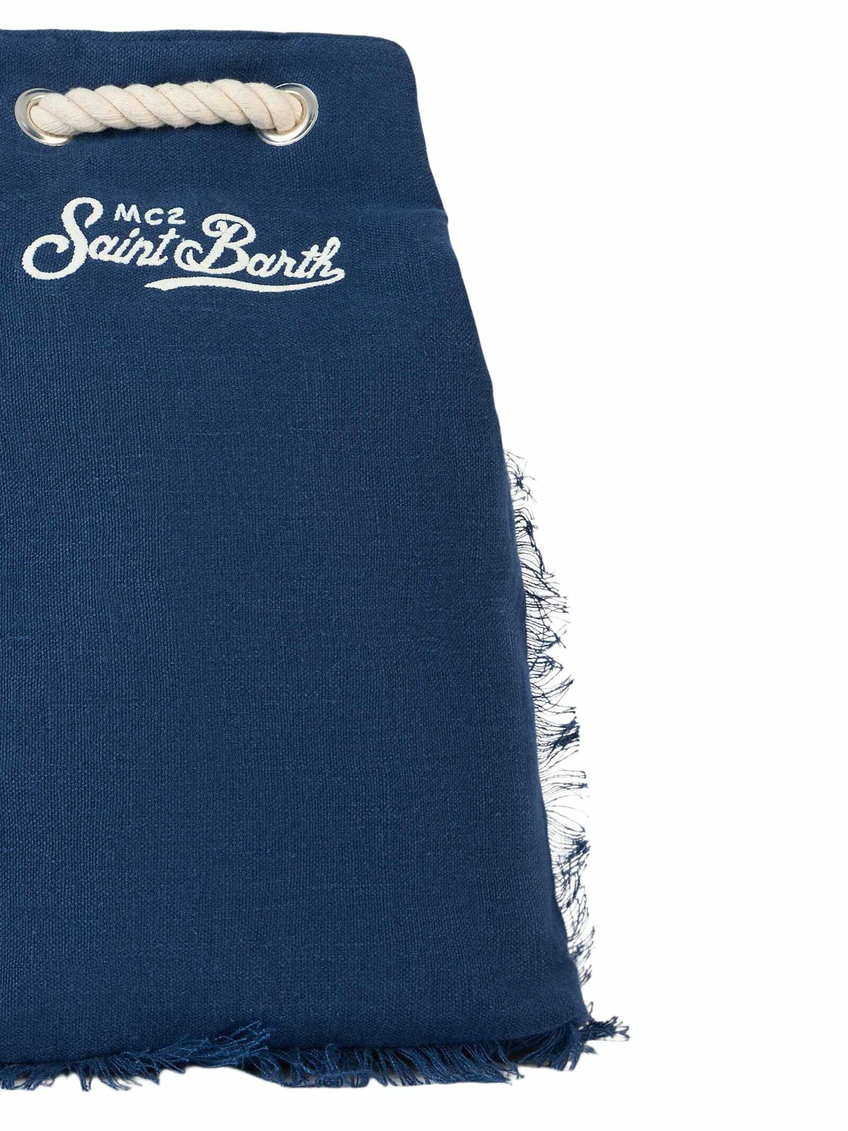 MC2 Saint Barth Blue Boat Linen Backpack