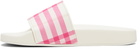 Burberry Off-White & Pink Check Slides
