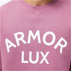 Armor-Lux Men's Organic Logo Crew Sweat in Deep Purple