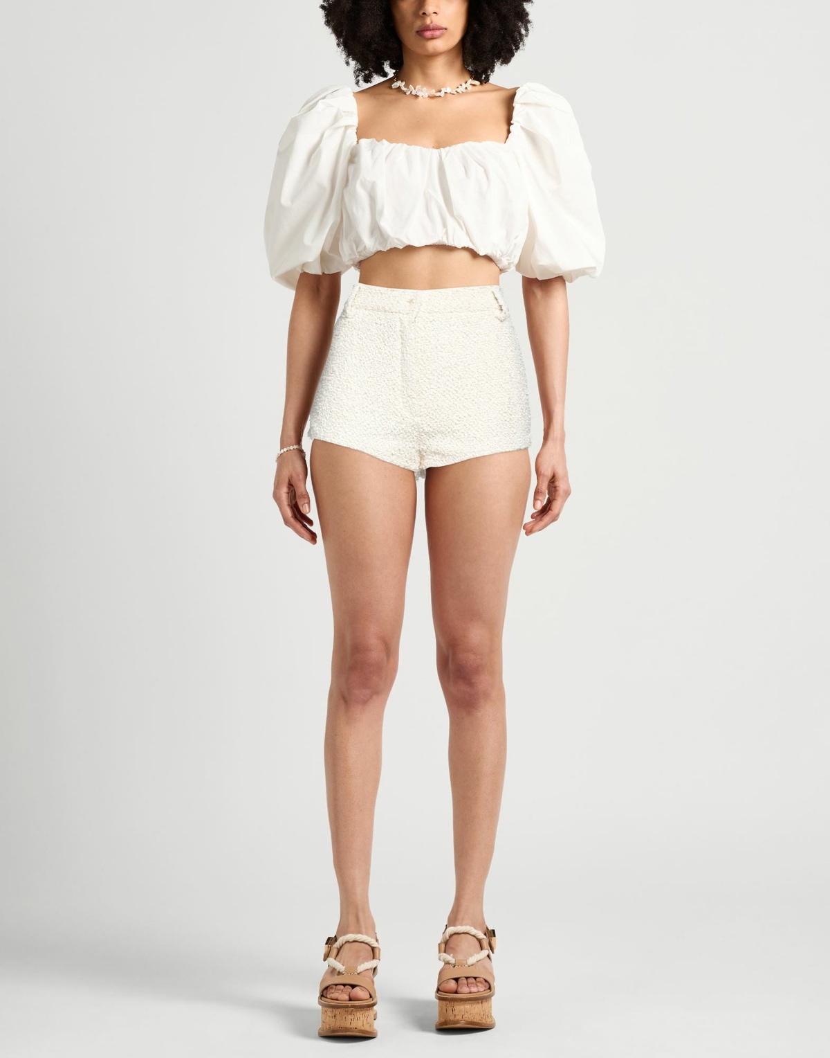 Magda Butrym Womens Shorts & Bermuda Shorts Cream