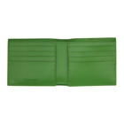 Bottega Veneta Green Debossed Bifold Wallet