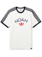 adidas Consortium - Noah Striped Logo-Print Cotton-Jersey T-Shirt - White