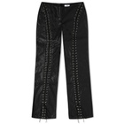 Miaou Women's Lace Up Pigalle Pant in Black