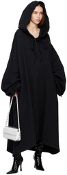 Abra Black Oversized Hoodie Midi Dress