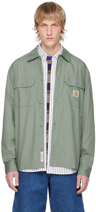 Photo: Carhartt Work In Progress Green Craft Shirt