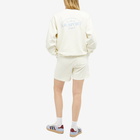 Sporty & Rich Wimbledon Crew Sweat in Milk/Washed Hydrangea