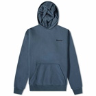 Balenciaga Men's Corporate Logo Hoody in Washed Blue/Black