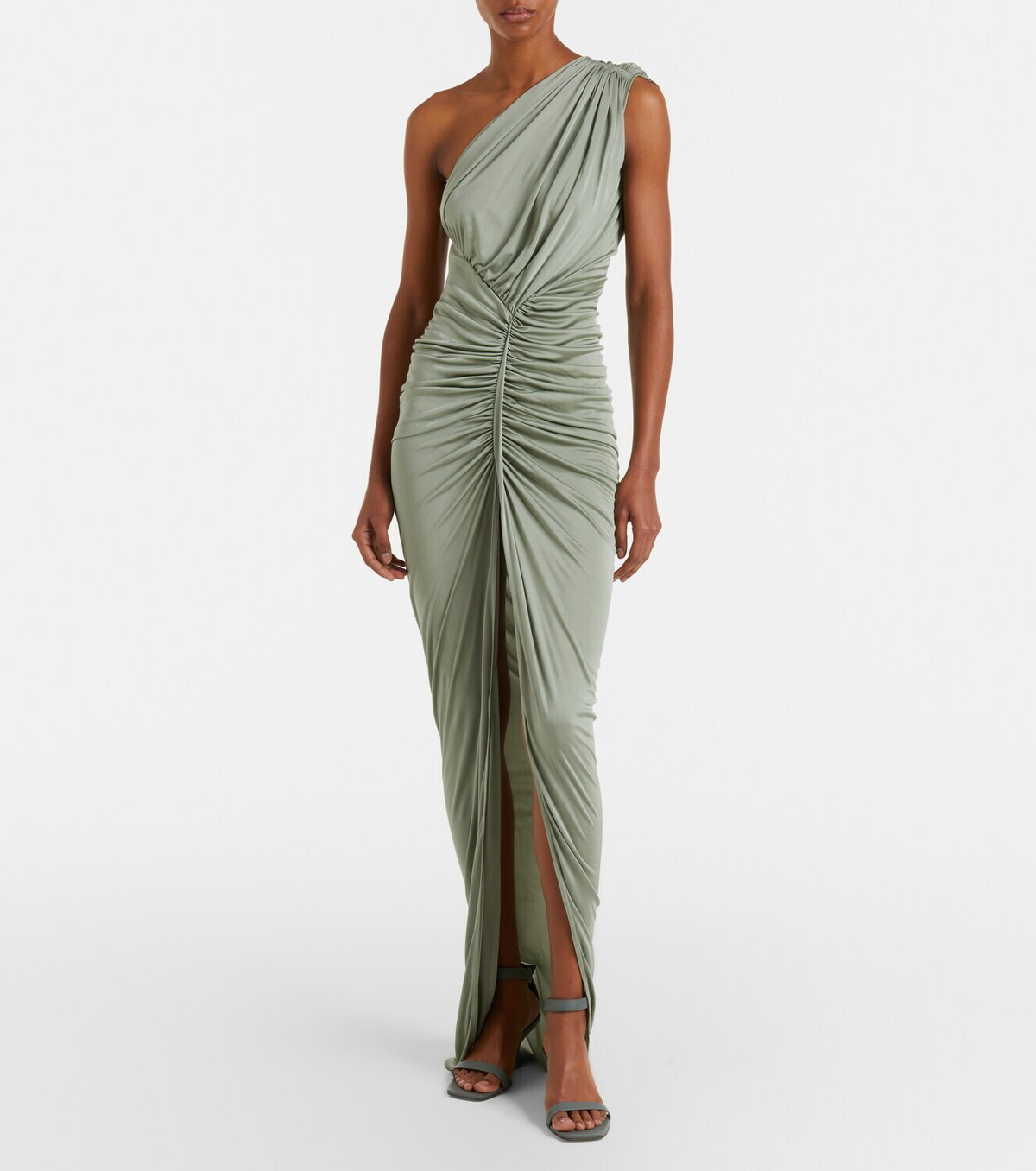 Rick Owens Lilies Shailee ruched one-shoulder gown