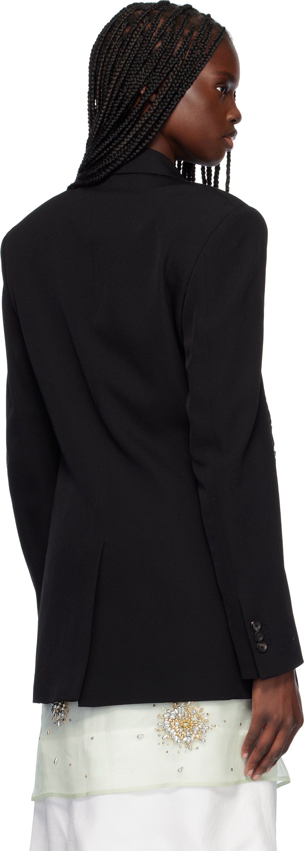 Wales Bonner Black Rise Tuxedo Blazer Wales Bonner