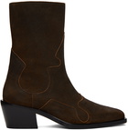 Eckhaus Latta Brown Cowboy Boots