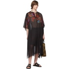 Dries Van Noten Black and Multicolor Carland Tunique Shirt