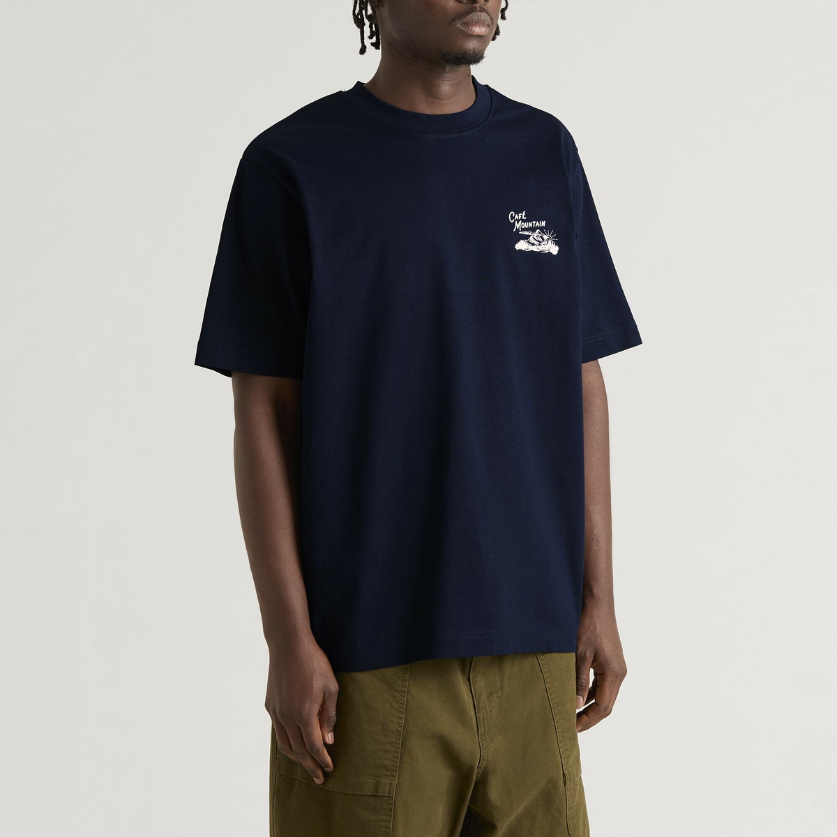 Café Mountain Men's Legacy T-shirt in Navy
