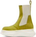 Rick Owens Drkshdw Green & Off-White Beatle Abstract Chelsea Boots