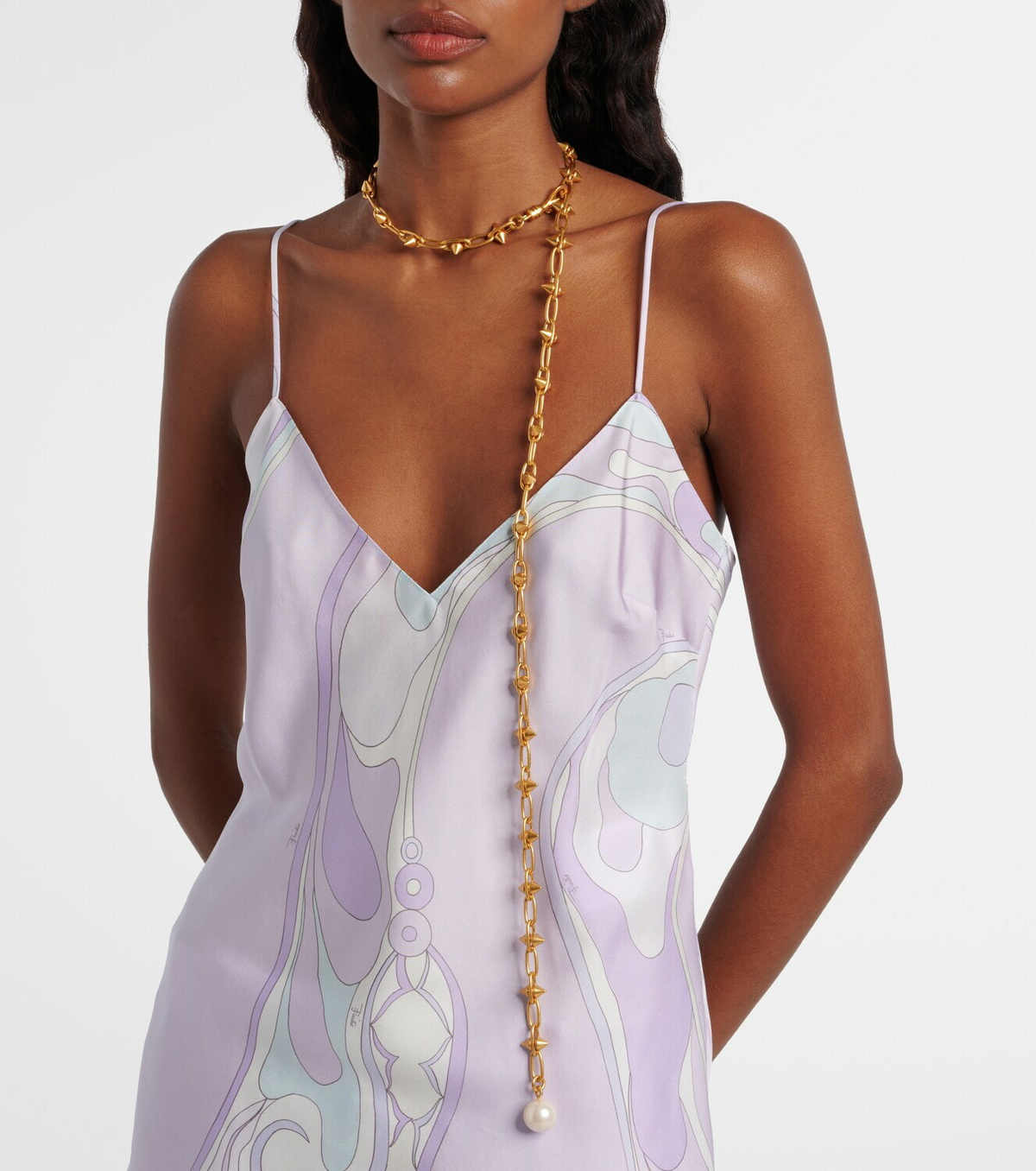 Pucci Faux pearl chain necklace