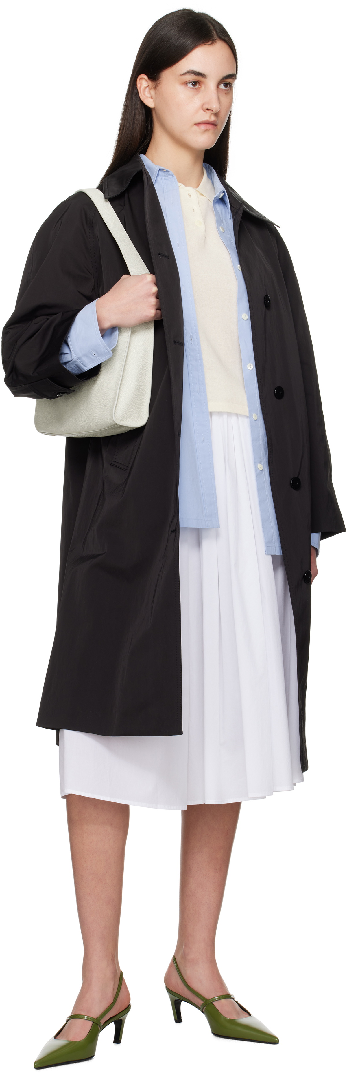 Nothing Written White Serto Gathered Midi Skirt