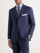 Kiton - Wool-Fresco Suit Jacket - Blue