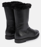 Toteme - Faux fur-lined leather ankle boots