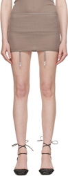 LEMAIRE Taupe Underwear Suspenders Miniskirt