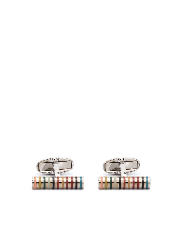 Photo: PAUL SMITH - Striped Logo Cufflinks