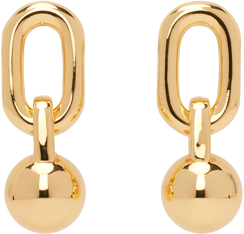 ANINE BING Gold Link Ball Drop Earrings ANINE BING