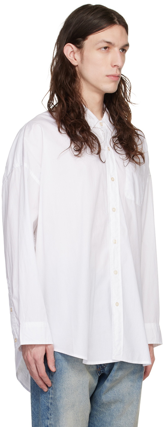 R13 White Drop Neck Shirt R13