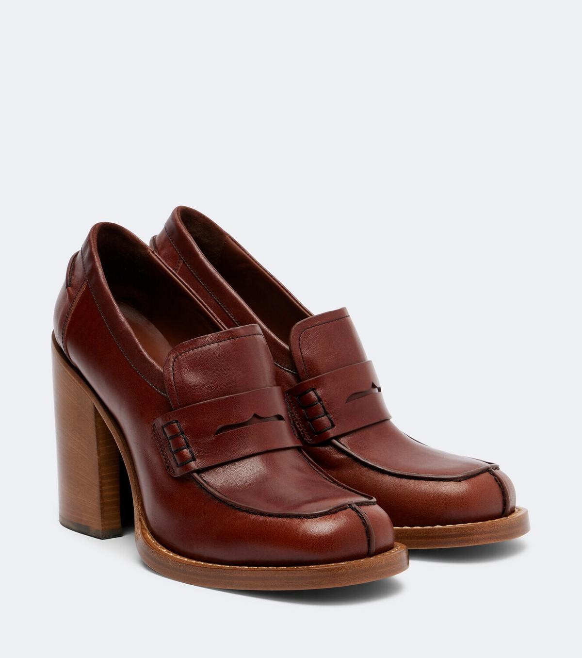 Dries Van Noten Leather loafer pumps