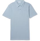 Sunspel - Riviera Slim Fit Cotton-Mesh Polo Shirt - Men - Light blue