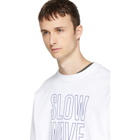 Second/Layer White Long Sleeve Slow Wave Spiral T-Shirt