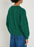 Mother The Jumper Embroidered Brushed Bouclé Jumper Navy