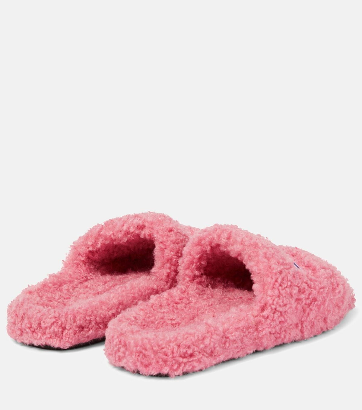Balenciaga - Furry faux shearlings slides