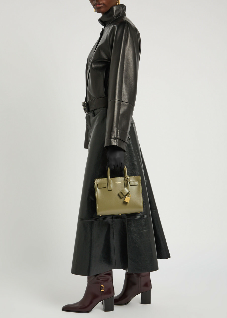 Saint Laurent Sac De Jour Nano Leather top Handle bag - Green - One Size