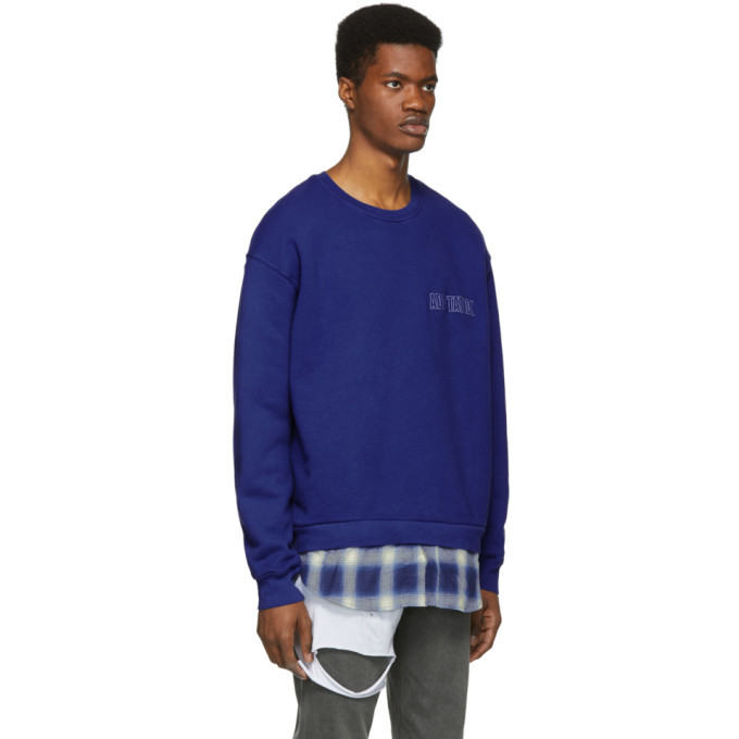 Adaptation Blue Plaid Logo Sweatshirt