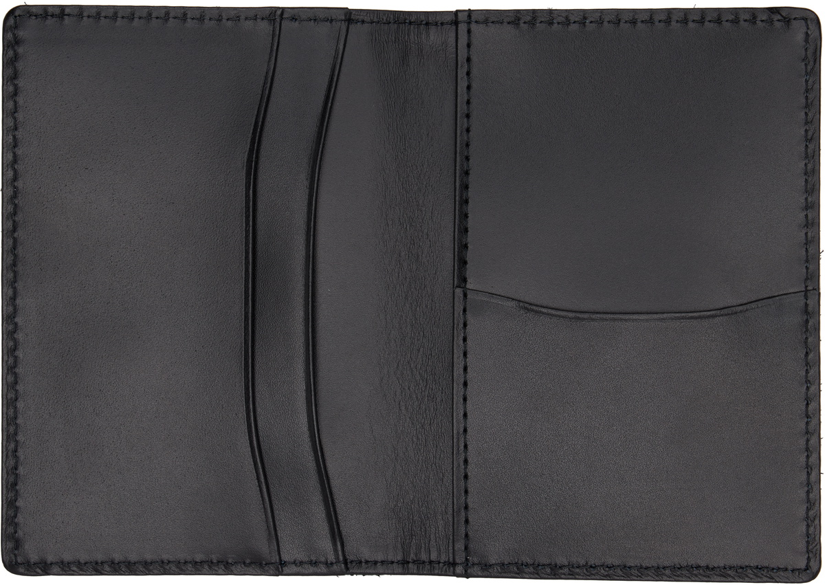 YOHJI YAMAMOTO Black Leather Card Holder